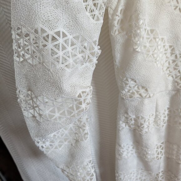 Bardot Lana Lace Mini Dress In Ivory women's size 6 Bridal shower bachelorette - Picture 9 of 14